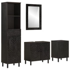 vidaXL 4-tlg. Badmöbel-Set Massivholz Mango