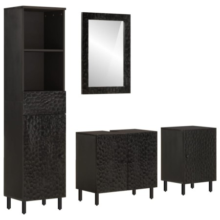 vidaXL 4-tlg. Badmöbel-Set Massivholz Mango