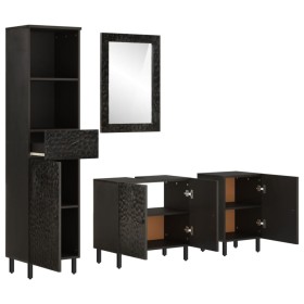 vidaXL 4-tlg. Badmöbel-Set Massivholz Mango