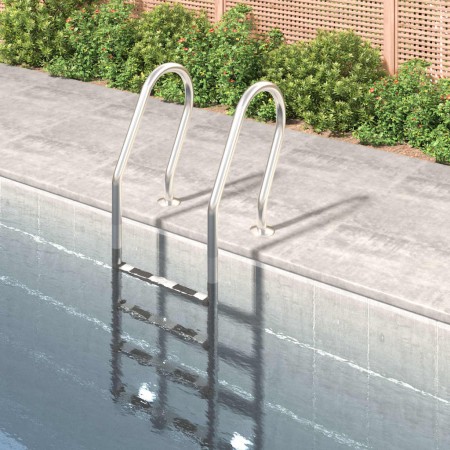 vidaXL Pool-Leiter 54x38x184,5 cm Edelstahl 304