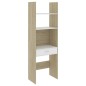 vidaXL Bücherregal Weiß und Sonoma-Eiche 60x35x180 cm Holzwerkstoff vidaXL Bücherregal Weiß und Sonoma-Eiche 60x35x180 cm Holzwerkstoff