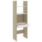 vidaXL Bücherregal Weiß und Sonoma-Eiche 60x35x180 cm Holzwerkstoff vidaXL Bücherregal Weiß und Sonoma-Eiche 60x35x180 cm Holzwerkstoff