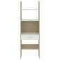 vidaXL Bücherregal Weiß und Sonoma-Eiche 60x35x180 cm Holzwerkstoff vidaXL Bücherregal Weiß und Sonoma-Eiche 60x35x180 cm Holzwerkstoff