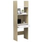 vidaXL Bücherregal Weiß und Sonoma-Eiche 60x35x180 cm Holzwerkstoff vidaXL Bücherregal Weiß und Sonoma-Eiche 60x35x180 cm Holzwerkstoff