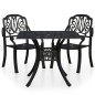 vidaXL 3-tlg. Bistro-Set Aluminiumguss Schwarz vidaXL 3-tlg. Bistro-Set Aluminiumguss Schwarz