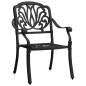 vidaXL 3-tlg. Bistro-Set Aluminiumguss Schwarz vidaXL 3-tlg. Bistro-Set Aluminiumguss Schwarz
