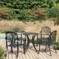 vidaXL 5-tlg. Bistro-Set Aluminiumguss Schwarz vidaXL 5-tlg. Bistro-Set Aluminiumguss Schwarz