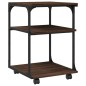 vidaXL Druckerständer 3 Ablagen Braun Eichen-Optik 43x48x64 cm vidaXL Druckerständer 3 Ablagen Braun Eichen-Optik 43x48x64 cm