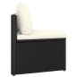 5-tlg. Garten-Sofagarnitur mit Auflagen Poly Rattan Schwarz 5-tlg. Garten-Sofagarnitur mit Auflagen Poly Rattan Schwarz