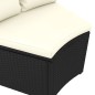 5-tlg. Garten-Sofagarnitur mit Auflagen Poly Rattan Schwarz 5-tlg. Garten-Sofagarnitur mit Auflagen Poly Rattan Schwarz