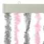 vidaXL Fliegenvorhang Silbergrau und Rosa 100x220 cm Chenille vidaXL Fliegenvorhang Silbergrau und Rosa 100x220 cm Chenille