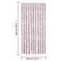 vidaXL Fliegenvorhang Silbergrau und Rosa 100x220 cm Chenille vidaXL Fliegenvorhang Silbergrau und Rosa 100x220 cm Chenille