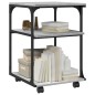 vidaXL Druckerständer 3 Ablagen Grau Sonoma 43x48x64 cm Holzwerkstoff vidaXL Druckerständer 3 Ablagen Grau Sonoma 43x48x64 cm Holzwerkstoff