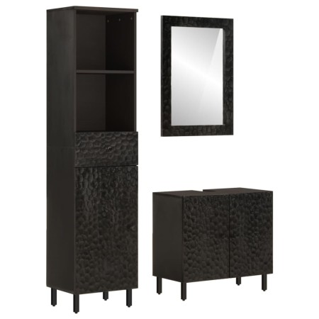 vidaXL 3-tlg. Badmöbel-Set Massivholz Mango