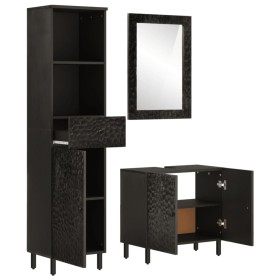 vidaXL 3-tlg. Badmöbel-Set Massivholz Mango