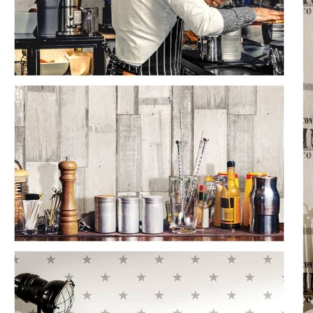 Noordwand Tapete Urban Friends & Coffee Wooden Planks Graubraun
