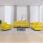 vidaXL 3-tlg. Sofagarnitur mit Kissen Gelb Samt vidaXL 3-tlg. Sofagarnitur mit Kissen Gelb Samt
