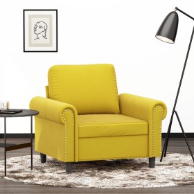 vidaXL Sessel Gelb 60 cm Samt