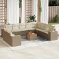 vidaXL 11-tlg. Garten-Sofagarnitur mit Kissen Beige Poly Rattan vidaXL 11-tlg. Garten-Sofagarnitur mit Kissen Beige Poly Rattan