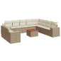 vidaXL 11-tlg. Garten-Sofagarnitur mit Kissen Beige Poly Rattan vidaXL 11-tlg. Garten-Sofagarnitur mit Kissen Beige Poly Rattan