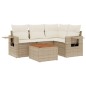vidaXL 5-tlg. Garten-Sofagarnitur mit Kissen Beige Poly Rattan vidaXL 5-tlg. Garten-Sofagarnitur mit Kissen Beige Poly Rattan