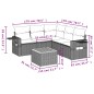 vidaXL 6-tlg. Garten-Sofagarnitur mit Kissen Schwarz Poly Rattan vidaXL 6-tlg. Garten-Sofagarnitur mit Kissen Schwarz Poly Rattan