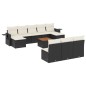 vidaXL 11-tlg. Garten-Sofagarnitur mit Kissen Schwarz Poly Rattan vidaXL 11-tlg. Garten-Sofagarnitur mit Kissen Schwarz Poly Rattan
