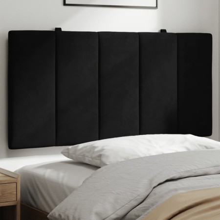 vidaXL Kopfteil-Kissen Schwarz 100 cm Samt