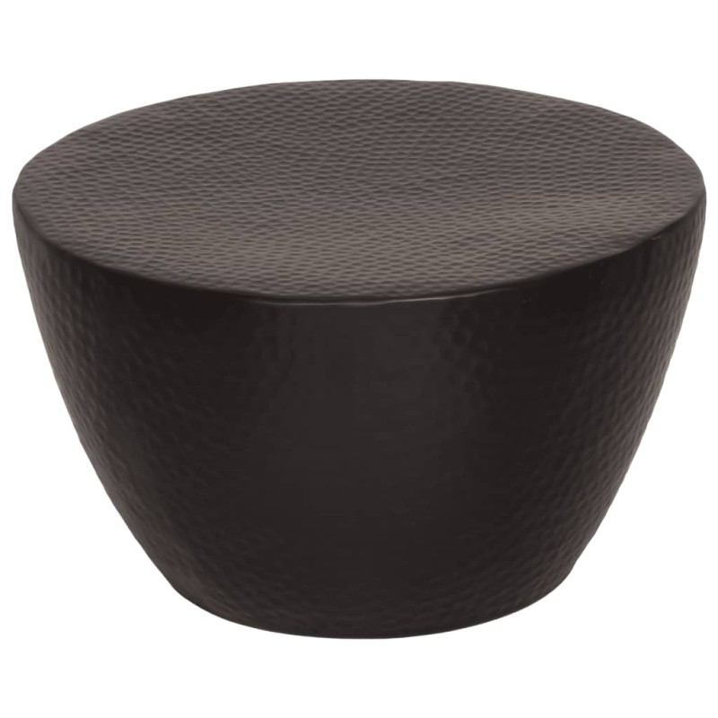 vidaXL Couchtisch Aluminium Gehämmert Ø 50x30 cm Schwarz vidaXL Couchtisch Aluminium Gehämmert Ø 50x30 cm Schwarz