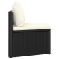 6-tlg. Garten-Sofagarnitur mit Auflagen Poly Rattan Schwarz 6-tlg. Garten-Sofagarnitur mit Auflagen Poly Rattan Schwarz