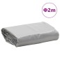 vidaXL Abdeckplane Grau Ø 2 m 650 g/m² vidaXL Abdeckplane Grau Ø 2 m 650 g/m²