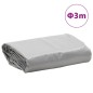 vidaXL Abdeckplane Grau Ø 3 m 650 g/m² vidaXL Abdeckplane Grau Ø 3 m 650 g/m²