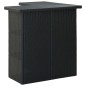 16-tlg. Gartenbar-Set mit Kissen Poly Rattan Schwarz 16-tlg. Gartenbar-Set mit Kissen Poly Rattan Schwarz