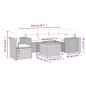 vidaXL 6-tlg. Garten-Sofagarnitur mit Kissen Grau Poly Rattan vidaXL 6-tlg. Garten-Sofagarnitur mit Kissen Grau Poly Rattan