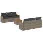 vidaXL 7-tlg. Garten-Sofagarnitur mit Kissen Grau Poly Rattan vidaXL 7-tlg. Garten-Sofagarnitur mit Kissen Grau Poly Rattan