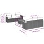vidaXL 7-tlg. Garten-Sofagarnitur mit Kissen Grau Poly Rattan vidaXL 7-tlg. Garten-Sofagarnitur mit Kissen Grau Poly Rattan