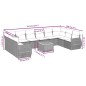 vidaXL 11-tlg. Garten-Sofagarnitur mit Kissen Schwarz Poly Rattan vidaXL 11-tlg. Garten-Sofagarnitur mit Kissen Schwarz Poly Rattan
