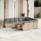 vidaXL 11-tlg. Garten-Sofagarnitur mit Kissen Beige Poly Rattan vidaXL 11-tlg. Garten-Sofagarnitur mit Kissen Beige Poly Rattan
