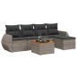 vidaXL 6-tlg. Garten-Sofagarnitur mit Kissen Grau Poly Rattan vidaXL 6-tlg. Garten-Sofagarnitur mit Kissen Grau Poly Rattan
