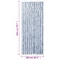 vidaXL Fliegenvorhang Silbern 100x200 cm Chenille vidaXL Fliegenvorhang Silbern 100x200 cm Chenille