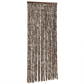 vidaXL Fliegenvorhang Braun und Weiß 56x200 cm Chenille