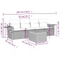 vidaXL 5-tlg. Garten-Sofagarnitur mit Kissen Beige Poly Rattan vidaXL 5-tlg. Garten-Sofagarnitur mit Kissen Beige Poly Rattan