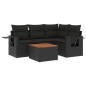 vidaXL 5-tlg. Garten-Sofagarnitur mit Kissen Schwarz Poly Rattan vidaXL 5-tlg. Garten-Sofagarnitur mit Kissen Schwarz Poly Rattan