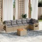 vidaXL 7-tlg. Garten-Sofagarnitur mit Kissen Beige Poly Rattan vidaXL 7-tlg. Garten-Sofagarnitur mit Kissen Beige Poly Rattan
