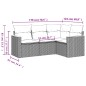 vidaXL 4-tlg. Garten-Sofagarnitur mit Kissen Beige Poly Rattan vidaXL 4-tlg. Garten-Sofagarnitur mit Kissen Beige Poly Rattan