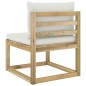 vidaXL Garten-Mittelsofa mit Kissen Grün Imprägniertes Kiefernholz vidaXL Garten-Mittelsofa mit Kissen Grün Imprägniertes Kiefernholz