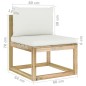 vidaXL Garten-Mittelsofa mit Kissen Grün Imprägniertes Kiefernholz vidaXL Garten-Mittelsofa mit Kissen Grün Imprägniertes Kiefernholz