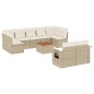 vidaXL 10-tlg. Garten-Sofagarnitur mit Kissen Beige Poly Rattan vidaXL 10-tlg. Garten-Sofagarnitur mit Kissen Beige Poly Rattan
