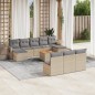 vidaXL 11-tlg. Garten-Sofagarnitur mit Kissen Beige Poly Rattan vidaXL 11-tlg. Garten-Sofagarnitur mit Kissen Beige Poly Rattan
