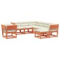 vidaXL 8tlg. Garten-Lounge-Set mit Kissen Wachsbraun Massivholz Kiefer vidaXL 8tlg. Garten-Lounge-Set mit Kissen Wachsbraun Massivholz Kiefer